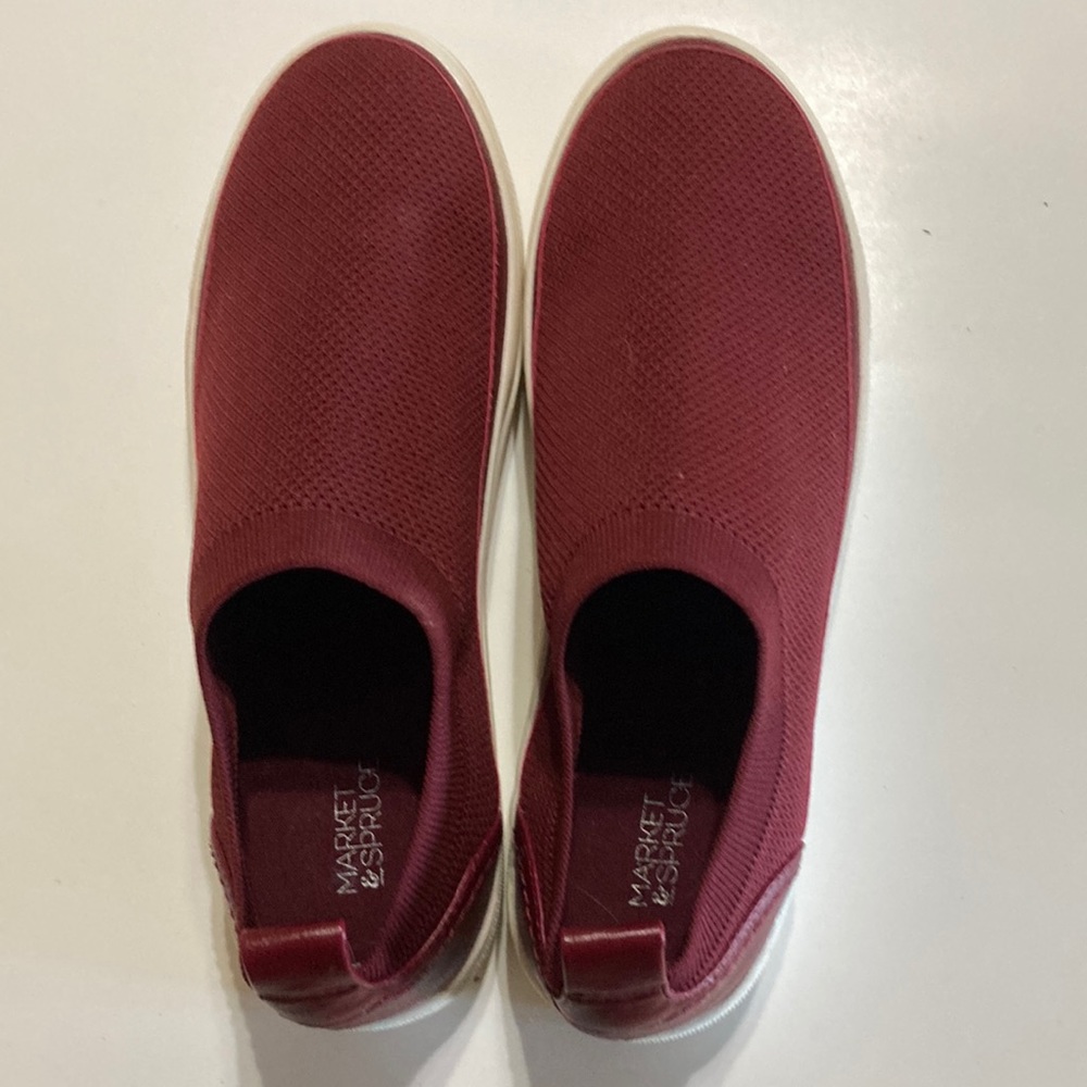 Market & Spruce Maroon Slip-ons - Size 8.  Worn once.